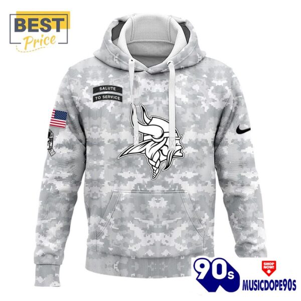 2024 Minnesota Vikings Salute To Service Hoodie, Cap