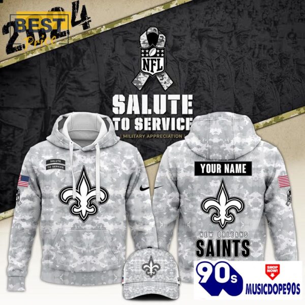 2024 New Orleans Saints Salute To Service Hoodie, Cap