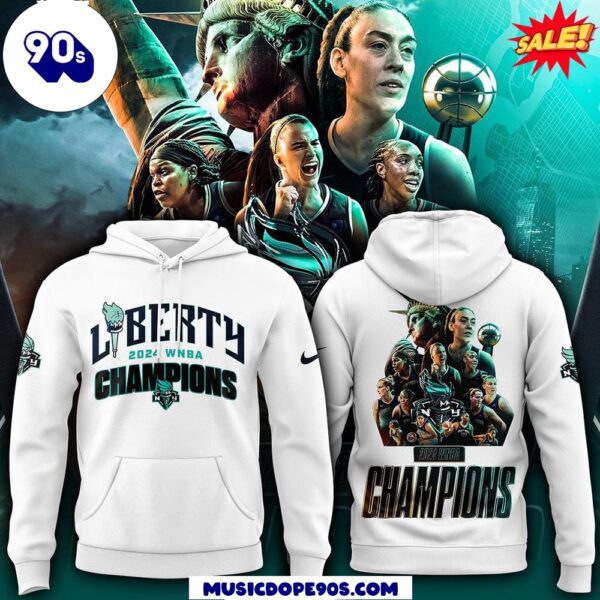 2024 NY Liberty White Pullover Hoodie Final Champions Edition