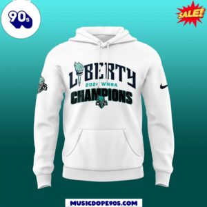 2024 NY Liberty White Pullover Hoodie Final Champions Edition