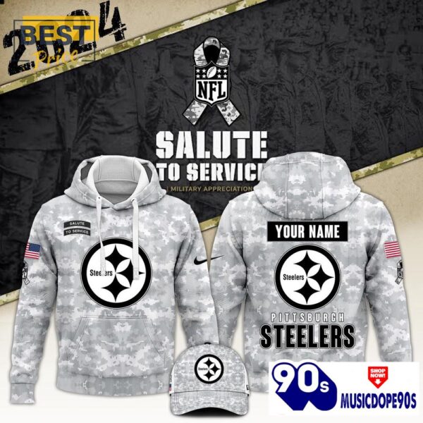 2024 Pittsburgh Steelers Salute To Service Hoodie, Cap