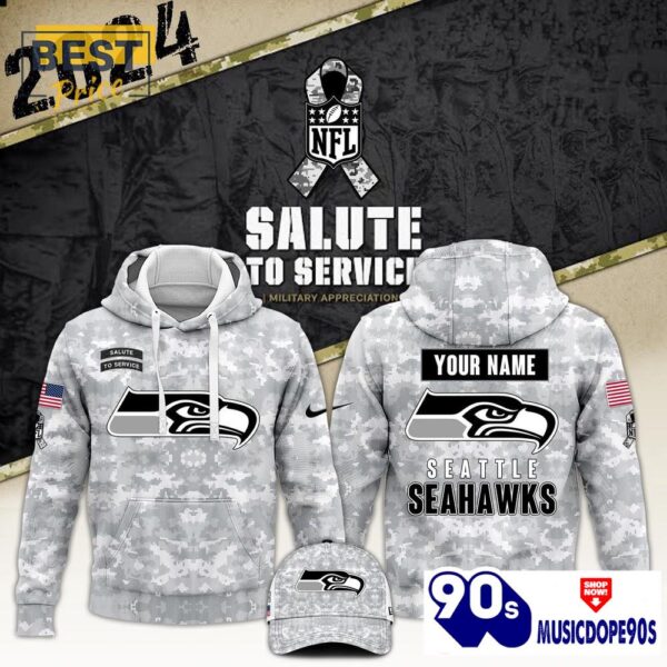 2024 Seattle Seahawks Salute To Service Hoodie, Cap