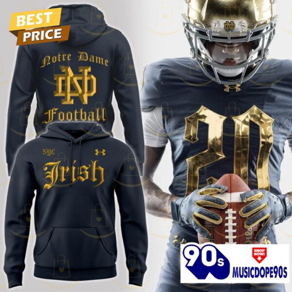 2024 Shamrock Series Notre Dame Fighting Irish Football Design Hoodie