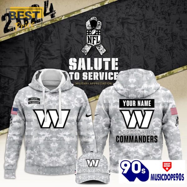 2024 Washington Commanders Salute To Service Hoodie, Cap