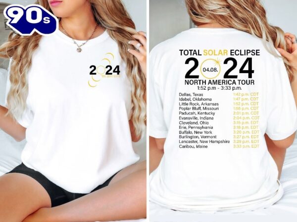 2024 Total Solar Eclipse North America Tour Shirt Astronomy Lover Tshirts