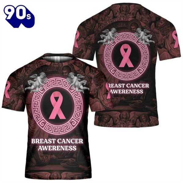 3D Breast Cancer Angel – Breast Cancer Awareness 3D All Over Print Shirt