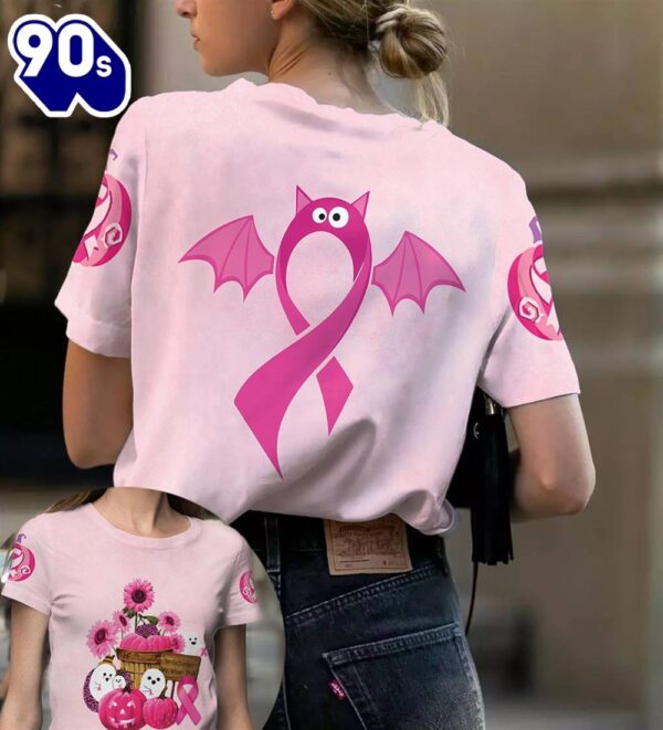 3D Breast Cancer In October We Wear Pink Boo Ghost – Breast Cancer Awareness 3D All Over Print Shirt