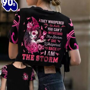 3D Breast Cancer Warrior Sugar Skull – Breast Cancer Awareness 3D All Over Print Shirt