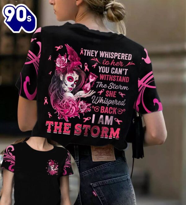3D Breast Cancer Warrior Sugar Skull – Breast Cancer Awareness 3D All Over Print Shirt