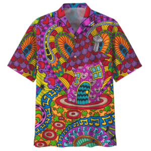 3d Pattern Hippie Hawaiian Shirt-…