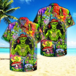 Alien Hippie Hawaiian Shirt Beachwear For Men Gifts For Young Adults 2