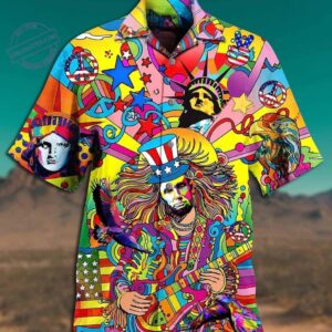 America Fullcolor 3d Hippie Hawaiian…