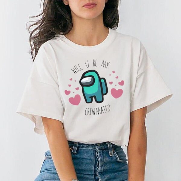 Among Us Will U Be My Crewmate Valentine Shirt