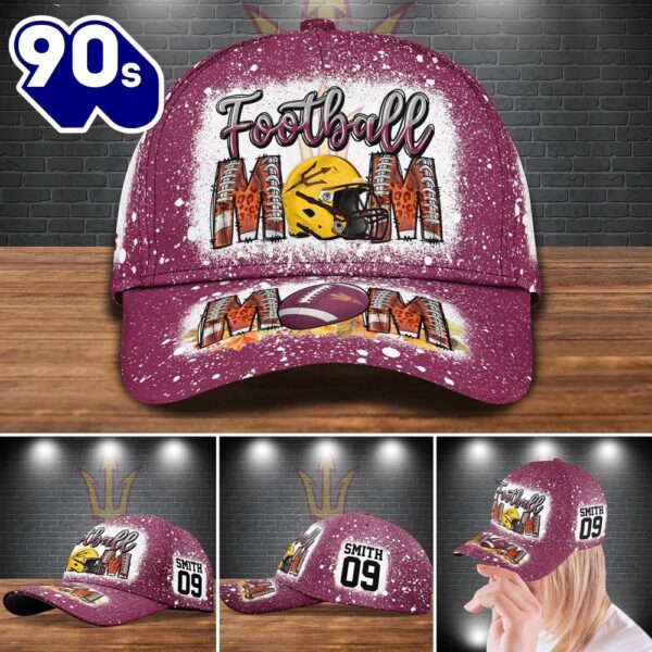 Arizona State Sun Devils Bleached Cap Custom Your Name And Number NCAA Cap