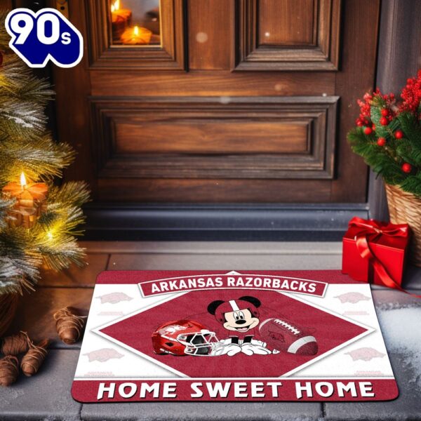Arkansas Razorbacks NCAA And Mickey Mouse Doormat