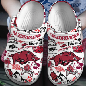Arkansas Razorbacks NCAA Sport Crocs Crocband Clogs Shoes Comfortable For Men Women and Kids 1