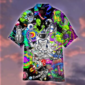 Astronaut Alien Hippie Hawaiian Shirt…