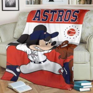 Astros Mickey Fleece Blanket For Baseball Fans 2