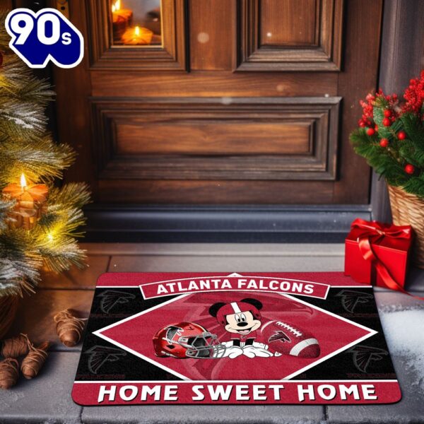 Atlanta Falcons Doormat Sport Team And Mickey Mouse NFL Doormat