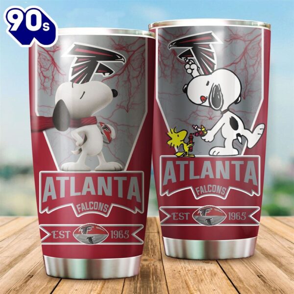 Atlanta Falcons Snoopy All Over Print 3D Tumbler-TPH