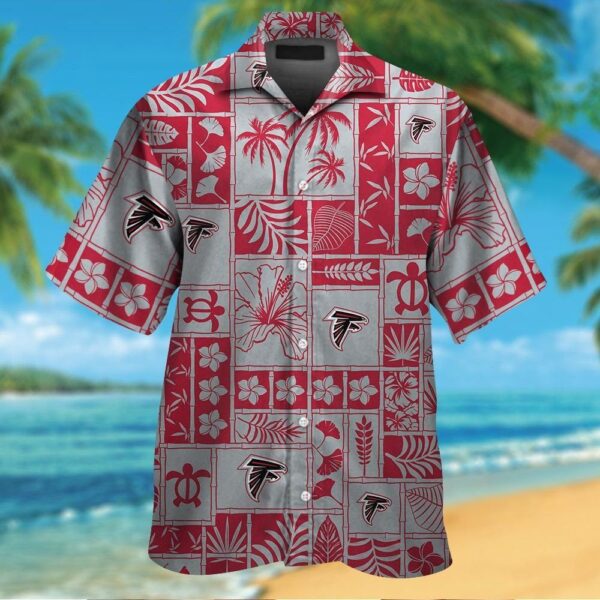 Atlanta Falcons Tropical Hawaiian Short Sleeve Button Up Shirt