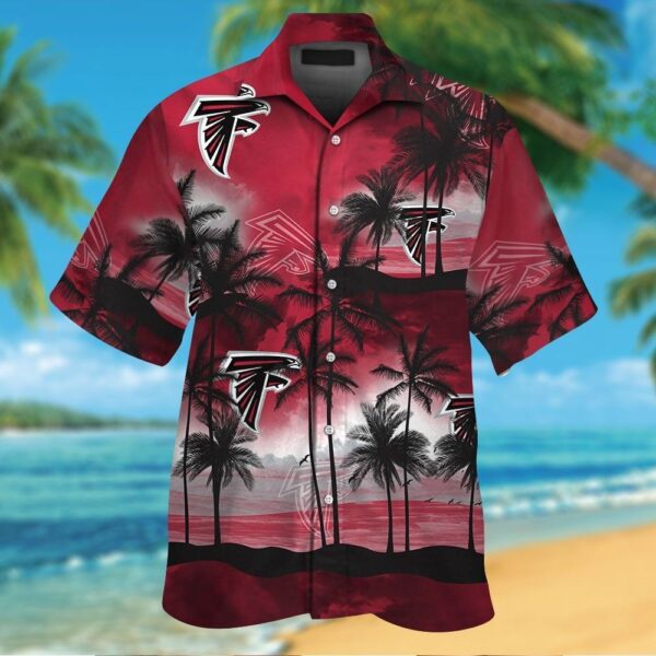 Atlanta Falcons Tropical Hawaiian Short Sleeve Shirt Button Up