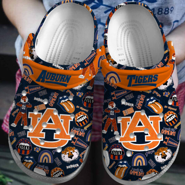 Auburn Tigers NCAA Sport Crocs Crocband Clogs Shoes Comfortable For Men Women and Kids