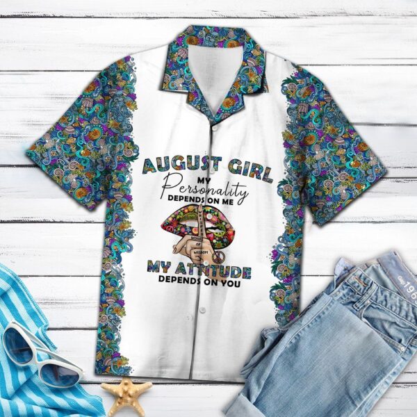 August Girl Hippie Hawaiian Shirt – Beachwear For Men – Gifts For Young Adults
