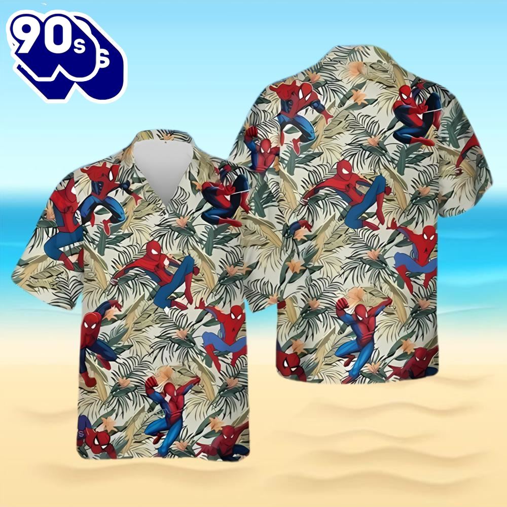 Avengers Spider Man With Floral Hawaiian Shirt