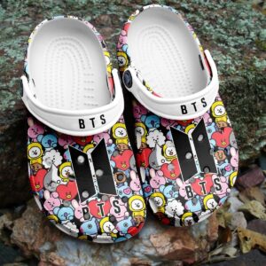 BTS Jungkook Pattern Clogs Crocband Crocs Shoes Comfortable For Men Women