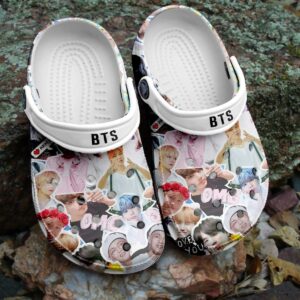 BTS Jungkook Pattern Clogs Crocs Crocband Shoes Comfortable For Men Women
