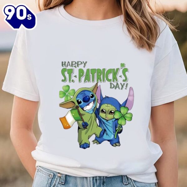 Baby Yoda And Stitch Irish Friends Happy St. Patrick’s Day Shirt