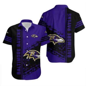 Baltimore Ravens Hawaiian Shirt Quarter…