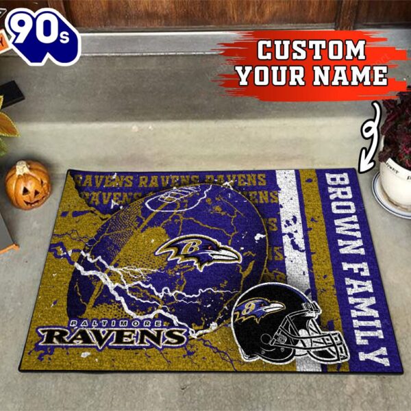 Baltimore Ravens NFL-Custom Your Name Doormat