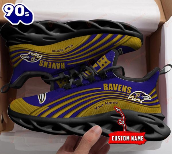 Baltimore Ravens NFL Personalized Clunky Shoes Running Adults