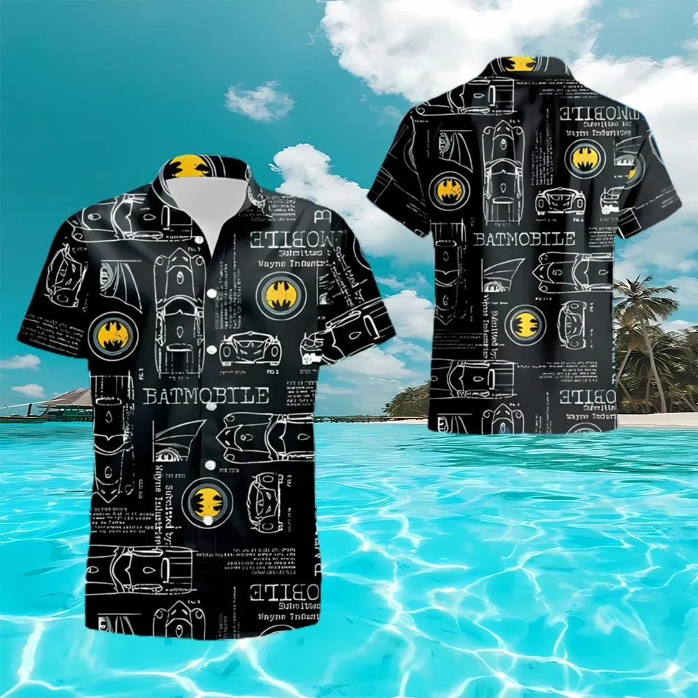 Batman Batmobile Shirt Summer Gift Hawaiian Shirt