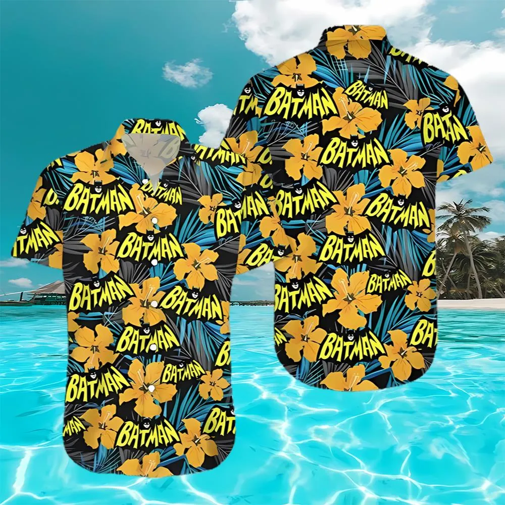 Batman Flower Summer Vacation Hawaiian Shirt