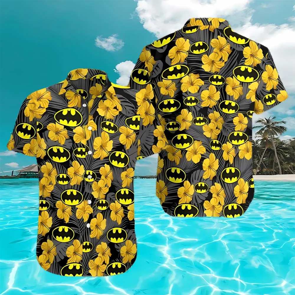 Batman Hawaiian Shirt Batman Floral Hawaiian Shirt