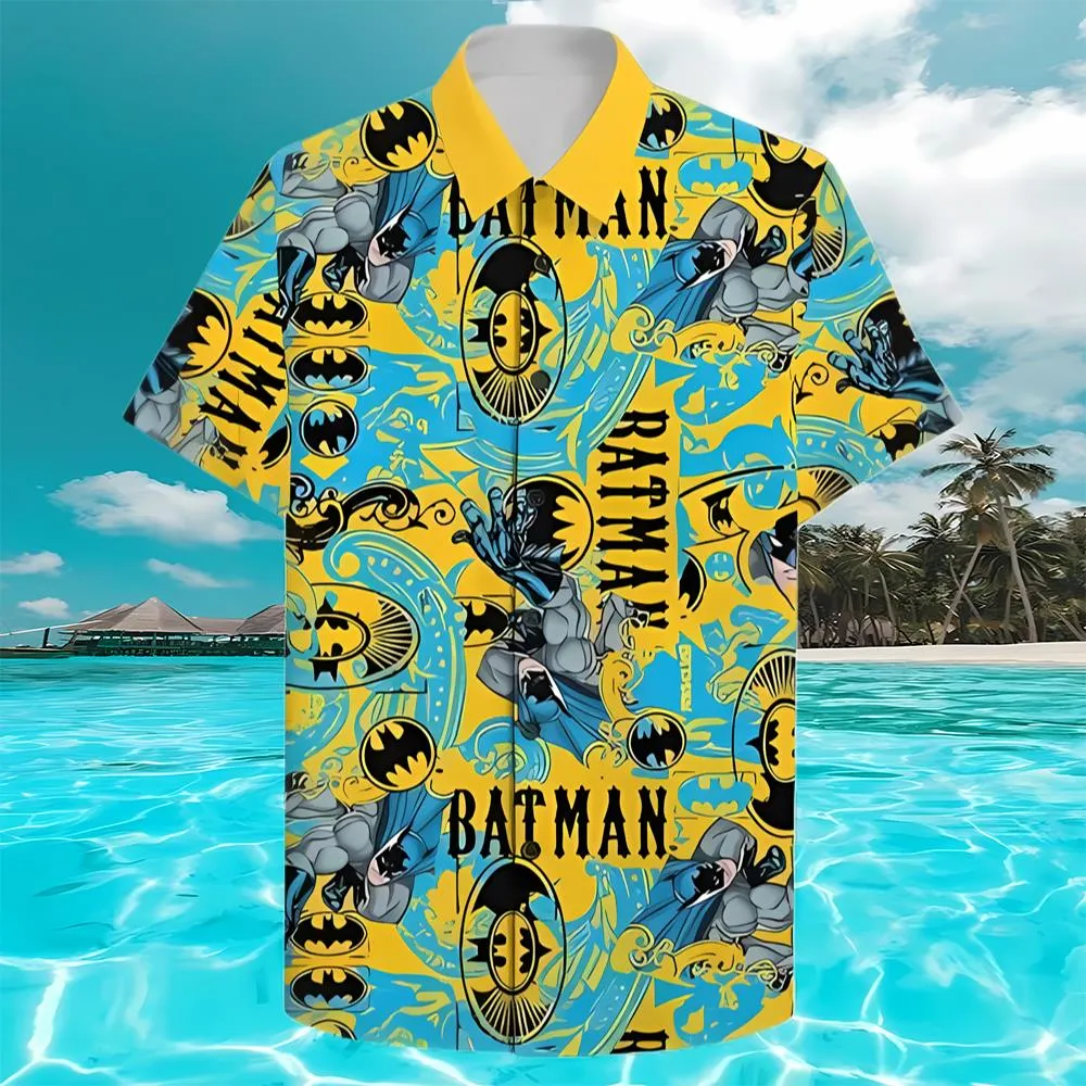 Batman Yellow Color Hawaiian Summer Shirt