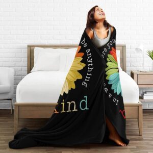 Be Kind Bed Blanket Soft Flannel Fleece Blanket For Lgbt Bekind Flower Blankets For Gay Friend Lesbian Black Pride Blanket 3