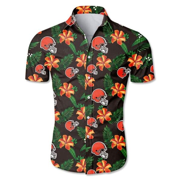 Beach Shirt Cleveland Browns Hawaiian Shirt Short Sleeve For Summer Collection Trendy Aloha