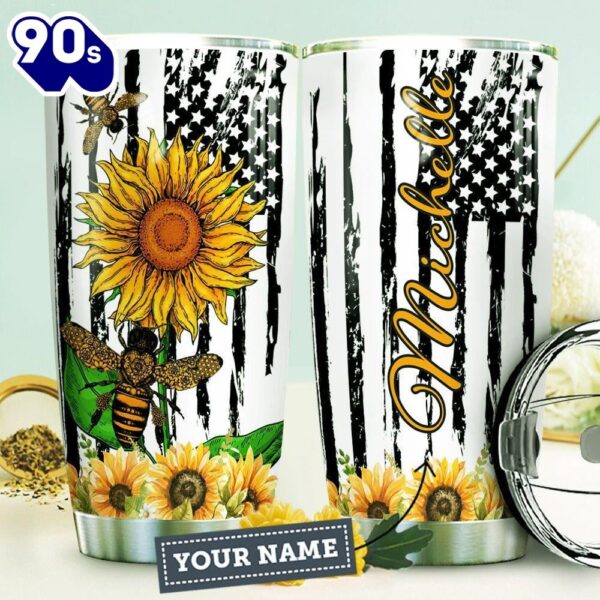 Bee Hippie Personalized Tumbler