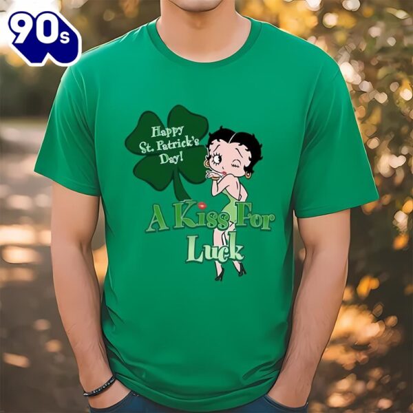Betty Boop St. Patrick’s Day Betty A Kiss For Luck Shirt