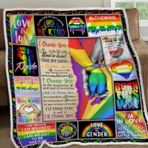 Blanket For Lgbt Pride Blanket Love Is Love Rainbow Blankets For Couple Gay Man Love Has No Gender Blankets 2