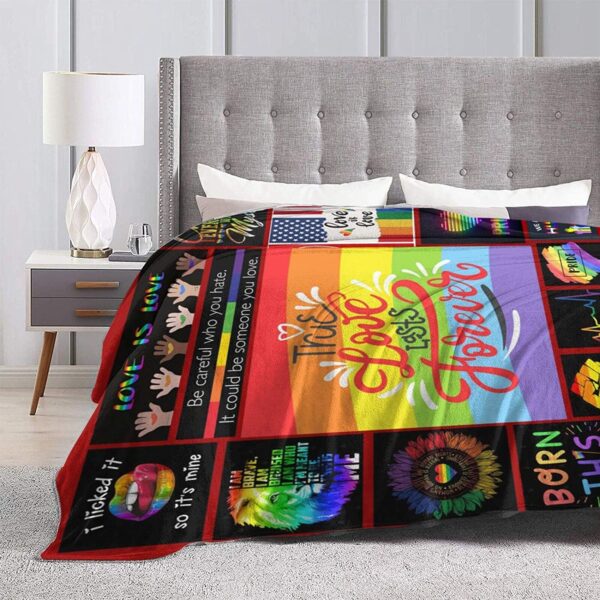 Blankets Lgbt Gay Pride, I Lick It So It’S Mine Love Is Love Pride Blanket For Lgbtq