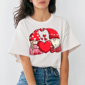 Blouses Outfit Women Blouse Valentine Day T-Shirt Cute Cartoon Love Print Crewneck Short