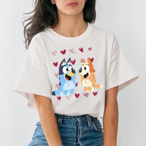 Bluey Heart Design Valentine Unisex T-Shirt