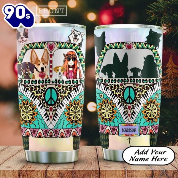 Boho Hippie Van Personalized Tumbler