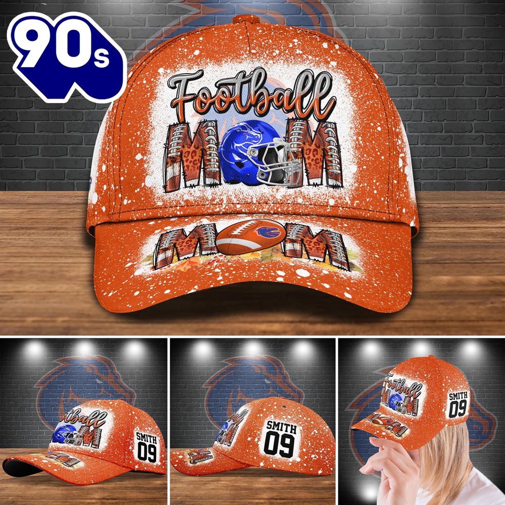 Boise State Broncos Bleached Cap Custom Your Name And Number NCAA Cap