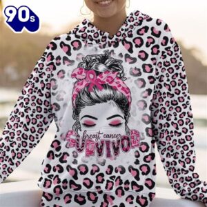 Breast Cancer Awareness 3D All Over Print Shirts Breast Cancer Survivor Cheetah